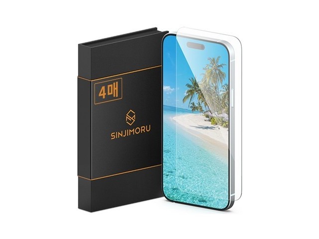 [아이폰15플러스 강화유리필름] 핫 아이템 신지모루 신지 글래스2.5D 강화유리 휴대폰 액정보호필름 4p