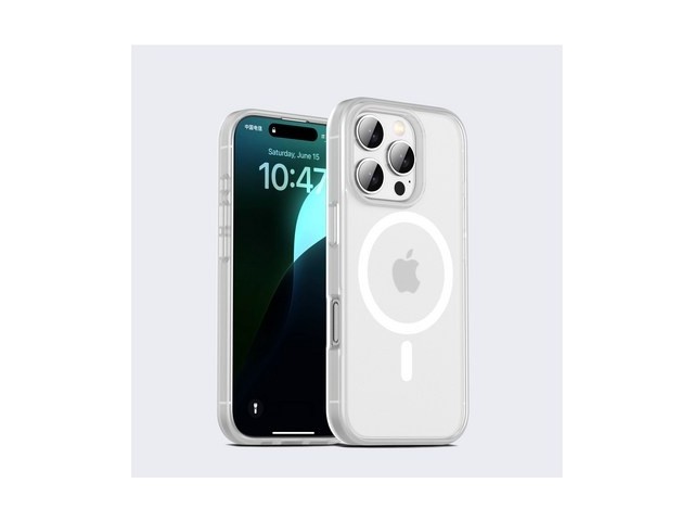 [아이폰 15 pro 반투명 케이스] 착용하면 멋진 HEZO헤조 맥세이프 반투명 지문방지 매트벨벳 휴대폰 케이스